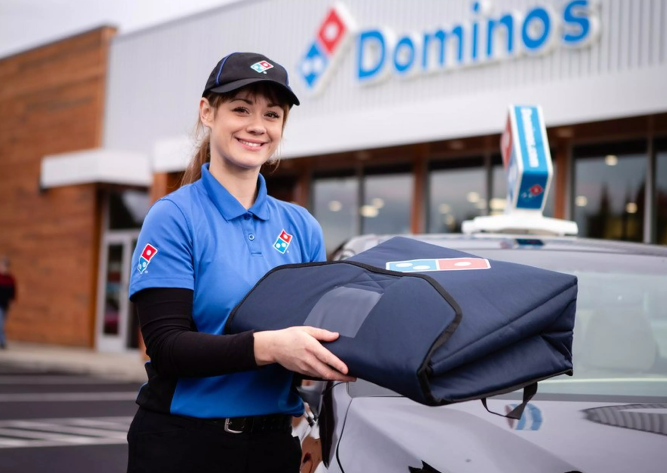 Domino's staff smiling